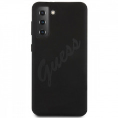 Husa de protectie telefon Guess vintage, pentru Samsung Galaxy S21+, GUHCS21MLSVSBK, Silicon, Negru