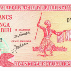 BURUNDI █ bancnota █ 20 Francs █ 2007 █ P-27d █ UNC █ necirculata