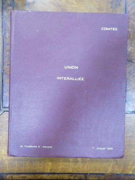 Union Interalliee, 1 Juillet 1929