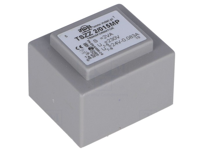 Transformator &icirc;ncapsulat 2VA 230VAC 24V 80mA PCB