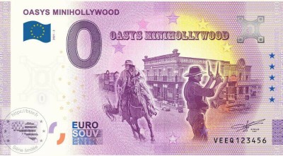!!! 0 EURO SOUVENIR - SPANIA , OASYS MINIHOLLYWOOD - 2021.2 - UNC foto