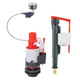 Mecanism rezervor wc, Wirquin MW110GB, actionare dubla, alimentare vericala, cu flotor, fara senzor