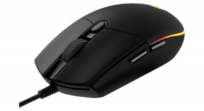 Mouse gaming Logitech G203 LIGHTTSYNC cu iluminare RGB, 8K DPI, negru - RESIGILAT foto