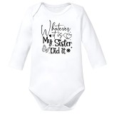 Body bebe alb big sister surori gluma funny bumbac marimea 74