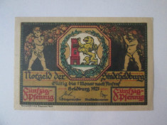Germania notgeld 50 Pfennig 1921 Heldburg foto