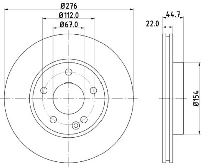 Disc frana MERCEDES A-CLASS (W169) (2004 - 2012) KRIEGER 0950004147 foto