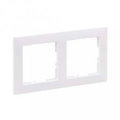 Rama ornament 2 posturi Legrand Suno alb 721502