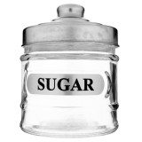 Recipient din Sticla cu Capac Metalic pentru zahar 250ml