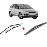 Cumpara ieftin Set 3 stergatoare FORD FOCUS II Turnier (DA_, FFS, DS) 2004-2012, pentru parbriz si luneta, Bosch Twin