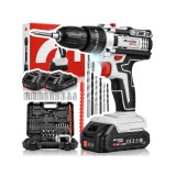 Masina de insurubat si gaurit si cu impact, fara fir, 2 baterii, incarcator si accesorii incluse, 21V, 2.0 Ah, MalTec, 115199
