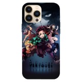 Husa compatibila cu Apple iPhone 15 Pro Max model Demon slayer Ready for Battle, Silicon, TPU, Viceversa, Transparent, Carcasa