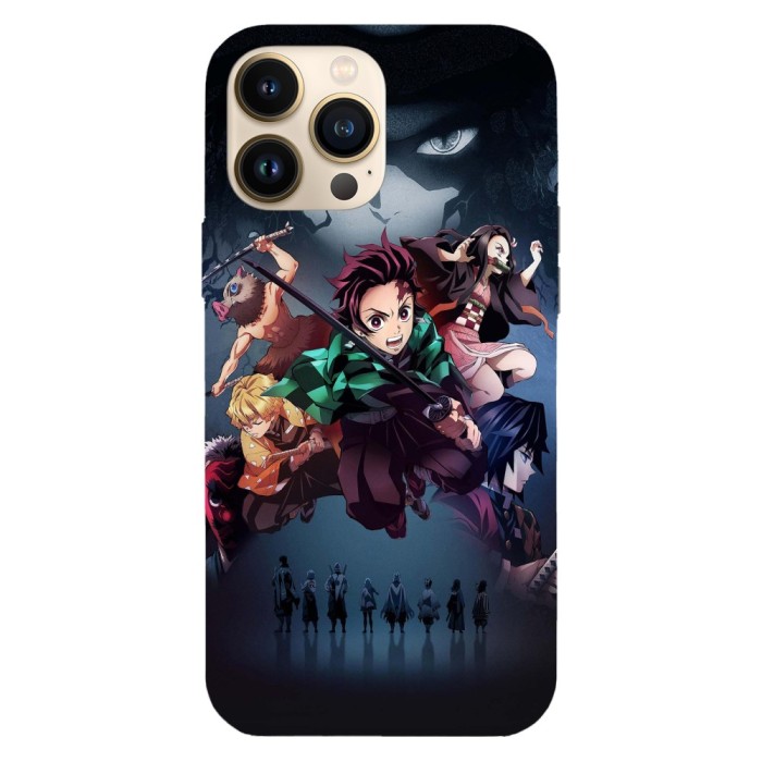 Husa compatibila cu Apple iPhone 15 Plus model Demon slayer Ready for Battle, Silicon, TPU, Viceversa