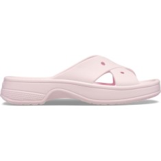 Papuci Crocs Classic Women&amp;#039;s Cross Strap Roz - Pink Milk foto
