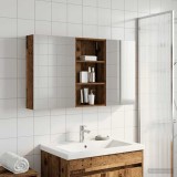 vidaXL Set dulap baie cu raft 3 pcs 140 x 14,5 x 70 cm Lemn compozit 3403782