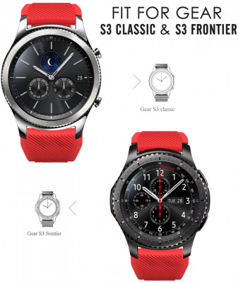 Curea silicon 22mm Samsung Galaxy Watch 46mm, Gear S3 Huawei watch GT foto