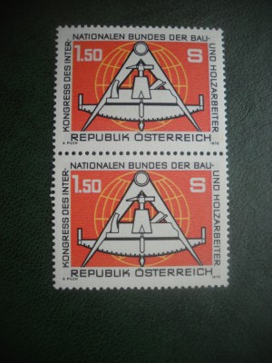 HOPCT TIMBRE MNH 809 FEDERATIA MUNCITORILOR IN LEMN 1978 -1 VAL AUSTRIA foto