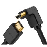 CABLU video Ugreen, &amp;quot;HD103&amp;quot; HDMI (T) la HDMI (T) 4K la 30Hz, unghi 90 grade la un cap, lungime 1m, conectori auriti, negru &amp;quot;10172&amp;quot;