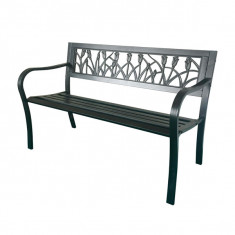 Banca de Gradina GardenLine - Lalele - 125 x 53 x 77 cm - Negru