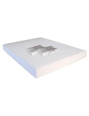 Set Saltea cu spuma, Mercur Comfort Flex Plus 140x200x20cm, fermitate mediu spre tare, hipoalergenica, husa detasabila, Saltsib plus 2 perne ortopedic foto