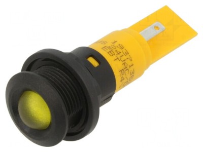 Lampă de control LED galbenă 24V 16mm foto
