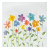 șervețele H&acirc;rtie JOLI, Flori, Multicolor, 33x33cm, Set 40 Bucăți