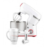 Cumpara ieftin Robot de bucatarie Heinner, 1000 W, 5.5 l, bol inox, 10 viteze, functie Pulse, Alb/Argintiu