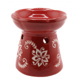 Vas aromaterapie din ceramica model floral rosu - 85cm, Stonemania Bijou