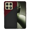Husa pentru Xiaomi 14T, Techsuit, Carbonite FiberShell, Neagra Rosie