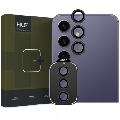 Folie de protectie Camera Spate HOFI CamRing PRO+ pentru Samsung Galaxy S24+ S926, Sticla Securizata, Neagra foto