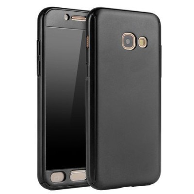 Husa Samsung Galaxy A5 2017, FullBody Black, acoperire completa 360 grade cu folie de sticla gratis foto