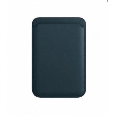 Portofel Flippy MagSafe piele pentru carduri compatibil cu Apple iPhone 12/12 Mini/12 Pro/12 Pro Max, Albastru inchis foto