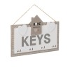 Suport chei decorativ cu mesaj Home, 20x14 cm, Lemn, ATU-085154, Oem