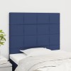 VidaXL Tăblii de pat, 2 buc, albastru, 90x5x78/88 cm, textil 3116320