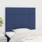 vidaXL Tăblii de pat, 2 buc, albastru, 90x5x78/88 cm, textil 3116320
