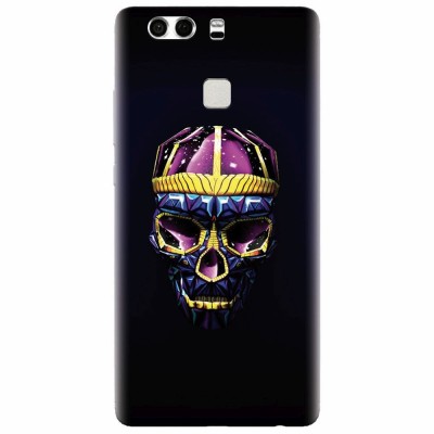 Husa silicon pentru Huawei P9 Plus, Colorfull Skull foto
