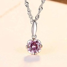 Colier din argint Roz ARG136C