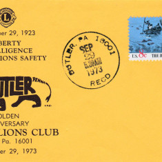 Plic LIONS CLUB,Butler, America,29 Septembrie 1973