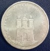(A1050) MONEDA DIN ARGINT GERMANIA - 10 MARK 1989, LIT. J, ANIVERSARE 800 ANI PORTUL DIN HAMBURG, Europa
