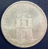 (A1050) MONEDA DIN ARGINT GERMANIA - 10 MARK 1989, LIT. J, ANIVERSARE 800 ANI PORTUL DIN HAMBURG, Europa