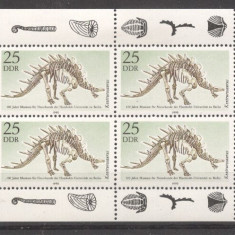 Germany DDR 1990 Prehistoric animals, perf. sheetlet, MNH S.054