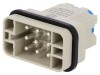 Conector HDC HARTING 9 pini 16A 500V Seria Han Q Tata 8+PE Policarbonat Argintat