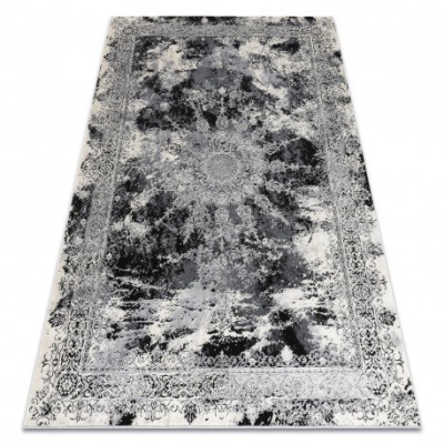 Covor VINCI 1407 modern Rozetă vintage - structural fildeş / gri, 80x150 cm foto