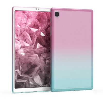 Husa pentru tableta Samsung Galaxy Tab A7 Lite, Kwmobile, Roz/Albastru, Silicon, 55150.01 foto
