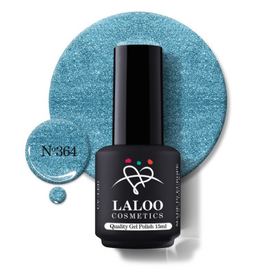 &amp;Nu;&amp;omicron;.364 Ocean blue Glitter | Laloo gel polish 15ml foto