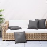 Perne decorative, 4 buc., antracit, 50x50 cm, material textil