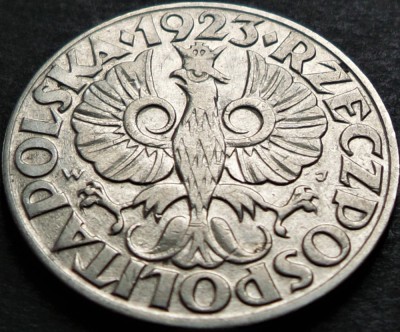 Moneda istorica 50 GROSZY - POLONIA, anul 1923 *cod 4538 - excelenta! foto
