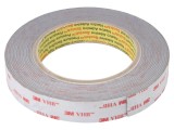 Bandă de fixare acril gri 19mm x 5m
