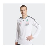 Mercedes AMG Petronas tricou de bărbați cu m&acirc;necă lungă white official Teamline Replica F1 Team 2026 - M