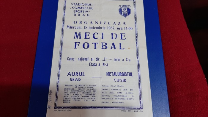 program Aurul Brad - Metalurgistul Cugir
