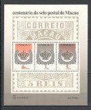 Macao.1984 100 ani marca postala-Bl. MM.881, Nestampilat